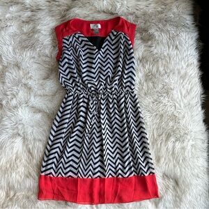 Chevron stripped dress